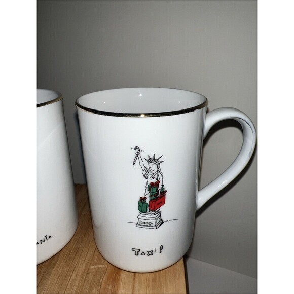 Set 4 Merry Masterpieces American First Edition Christmas Coffee Mugs 10oz - Picture 3 of 7